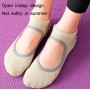 3 Pairs Backless Non-Slip Yoga Dance Socks Gym Indoor Floor Sports Socks, Size: 35-42(Purple)