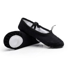 2 pary Flats Soft Ballet Buty Buty Latin Yoga Dance Buty dla dzieci i dorosłych (czarny)