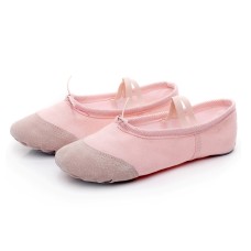 2 Pairs Flats Soft Ballet Shoes Latin Yoga Dance Sport Shoes for Children & Adult(Flesh Color)