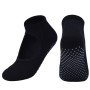 2 paires chaussettes de yoga en coton peignées en bas de la serviette révèlent la tête de la tête rond des planches de sport de fitness, taille: une taille (noir)