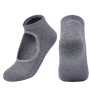 2 Pairs Combed Cotton Yoga Socks Towel Bottom Reveal Round Head Dance Fitness Sports Flooring Socks, Size: One Size(Gray)