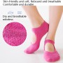 2 Pairs Combed Cotton Yoga Socks Towel Bottom Reveal Round Head Dance Fitness Sports Flooring Socks, Size: One Size(Rose Red)