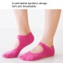 2 Pairs Combed Cotton Yoga Socks Towel Bottom Reveal Round Head Dance Fitness Sports Flooring Socks, Size: One Size(Rose Red)