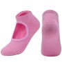 2 paires chaussettes de yoga en coton peignées en bas de la serviette de la tête ronde de la tête de la tête de la tête de fitness sportif, taille: une taille (rose clair)