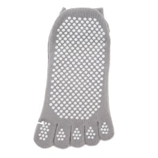 2 Pairs Four Seasons Cotton Five-Toed Yoga Socks Silicone Non-Slip Five-Toed Socks(Grey)