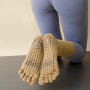 Verlängerte schweißabsorbierende nicht rutsche Yoga-Fünf-Finger-Socken, Farbe: Gelb (freie Größe)