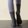 Verlängerte schweißabsorbierende nicht rutsche Yoga-Fünf-Finger-Socken, Farbe: Dunkelgrau (freie Größe)