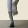 Lengthened Sweat-absorbing Non-slip Yoga Five-finger Socks, Color: Dark Green(Free Size)