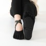 Nicht schlupffreie Cross-Gurt-Finger-Finger-Yoga-Socken (Full Finger schwarz)