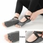 Non-slip Backless Cross Strap Five-finger Yoga Socks(Full Fingers Black)