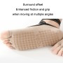 Nicht schlupffreie Cross-Gurt-Finger-Finger-Yoga-Socken (Vollfinger dunkelgrau)