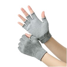 Damer Non-Slip Fingerless Aerial Yoga Aid Gloves (Gray)