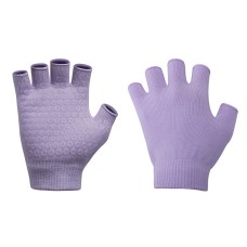 Damer Non-Slip Fingerless Aerial Yoga Aid Gloves (A3 Light Purple)