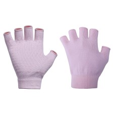 Ladies Non-Slip Fingerless Aerial Yoga Aid Gloves(A3 Light Pink)